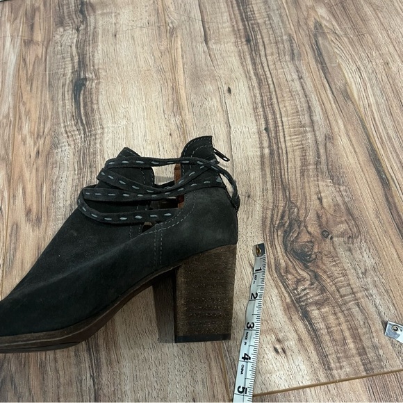 Frye Naomi Pickstitch Suede Gray Women’s Shootie Ankle Boots Booties - Picture 5 of 11